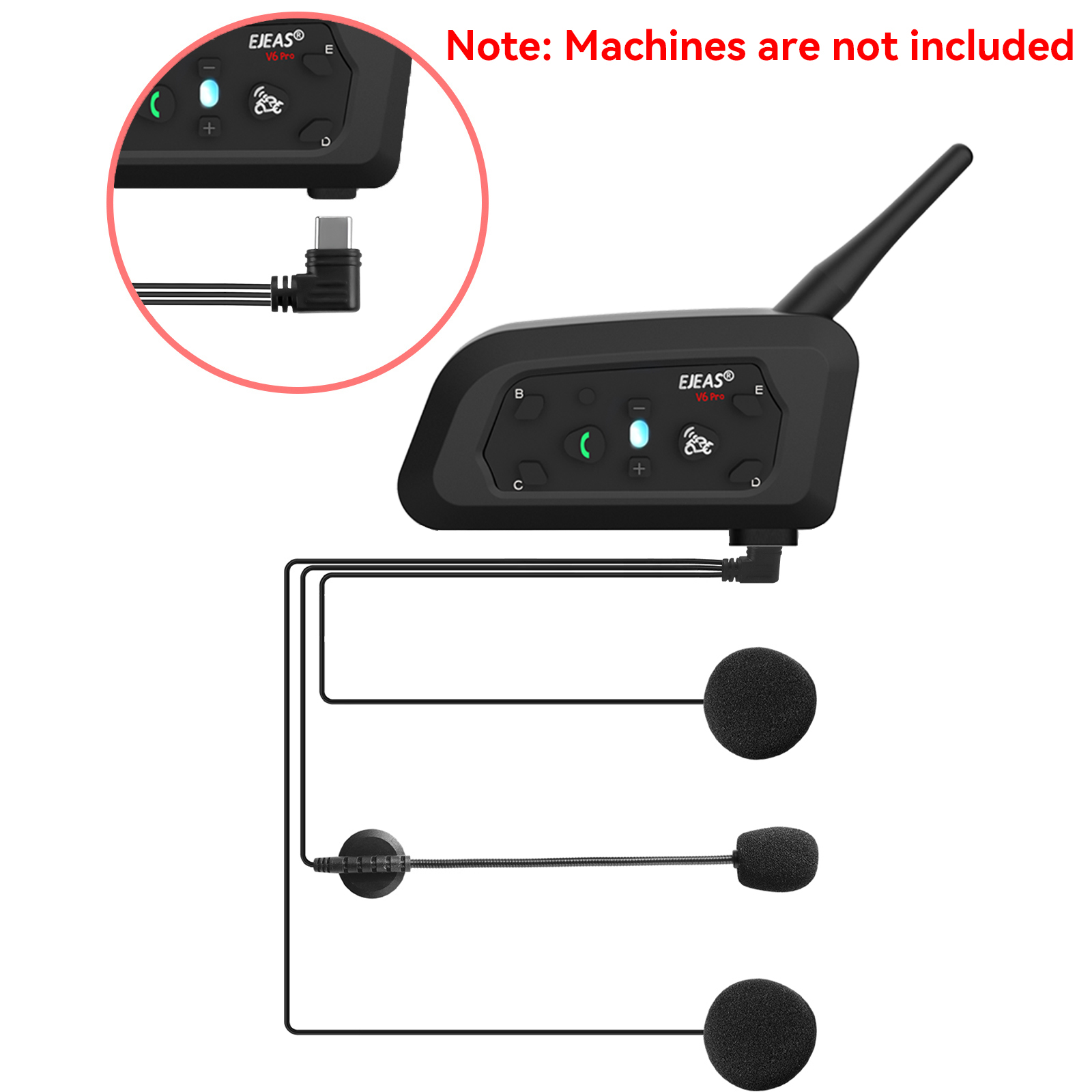 EJEAS V6 PRO+ TYPE-C Jack Micr - Intercom Headset Helmet 리뷰 및 가격