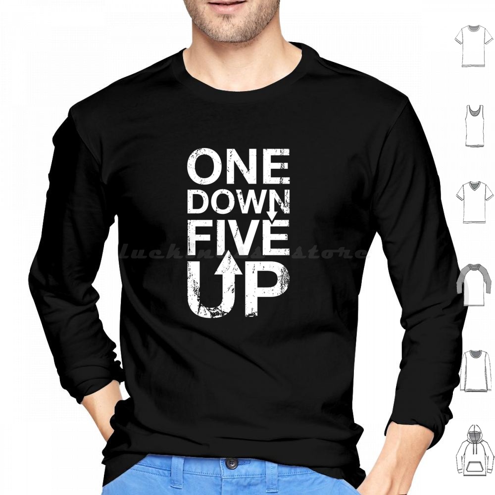 1 Down 5 Up Hoodie Cotton Long - Motorcycle Gear Up Down 리뷰 및 가격