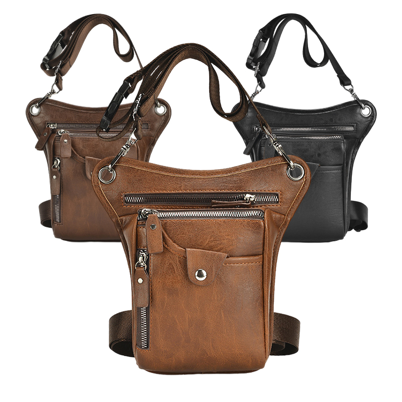 Vintage Pu Leather Waist Pack  - Motorcycle Gear Backpack 리뷰 및 가격