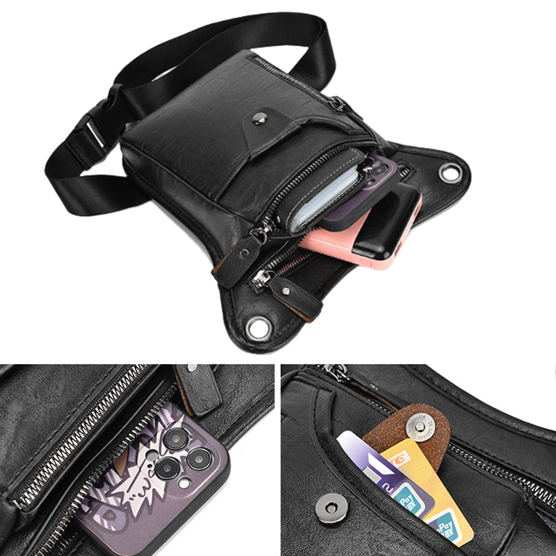 Vintage Pu Leather Waist Pack  - Motorcycle Gear Backpack 리뷰 및 가격